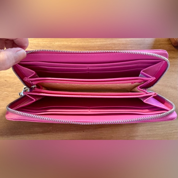 Folli Follie Pink Patent Leather Zip Around Wallet - Picture 8 of 11